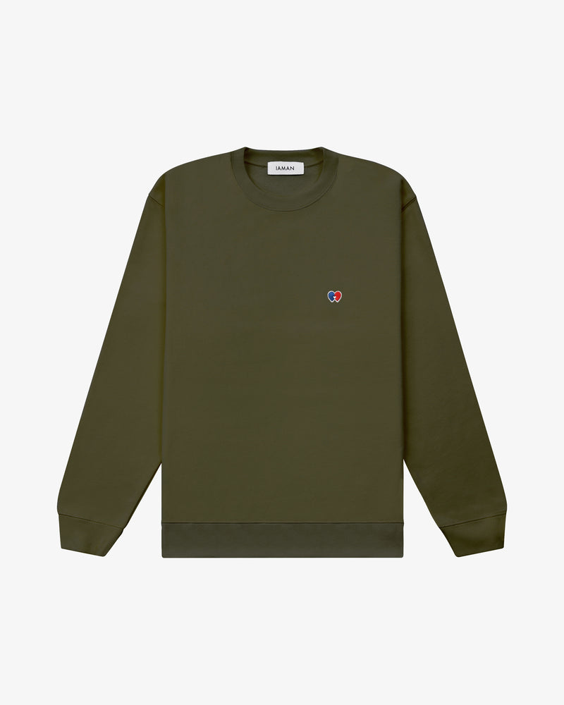 Logo Patch Sweatshirt_Olive Green